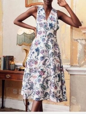 NWT & Other Stories x House of Hackney White Floral Midi Dress Size US 6